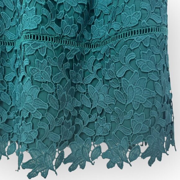 Club Monaco Green Lace Midi Dress Size 4 - Picture 9 of 12